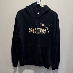 Puma Black Hoodie with Camo Logo